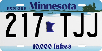 MN license plate 217TJJ