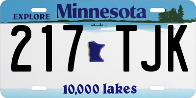 MN license plate 217TJK
