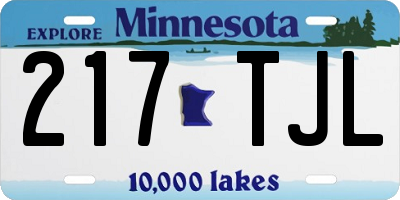MN license plate 217TJL