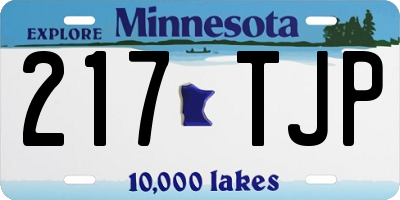MN license plate 217TJP