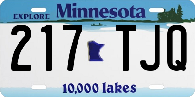 MN license plate 217TJQ