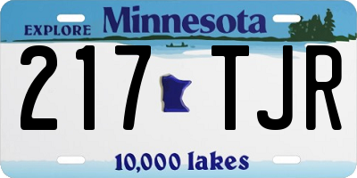 MN license plate 217TJR
