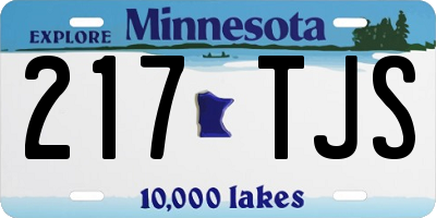 MN license plate 217TJS