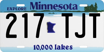MN license plate 217TJT