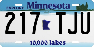 MN license plate 217TJU