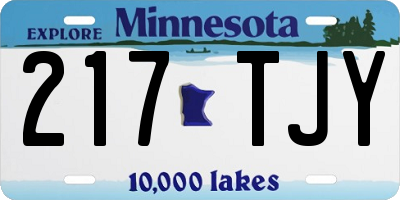 MN license plate 217TJY