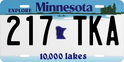 MN license plate 217TKA