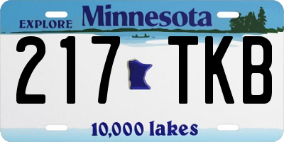 MN license plate 217TKB