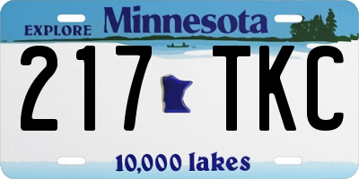 MN license plate 217TKC