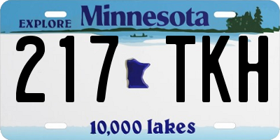 MN license plate 217TKH