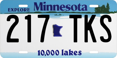 MN license plate 217TKS