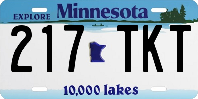 MN license plate 217TKT