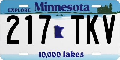 MN license plate 217TKV