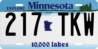 MN license plate 217TKW