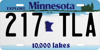 MN license plate 217TLA
