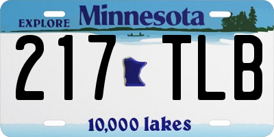 MN license plate 217TLB