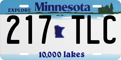 MN license plate 217TLC