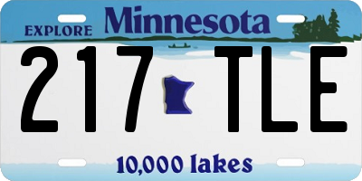 MN license plate 217TLE