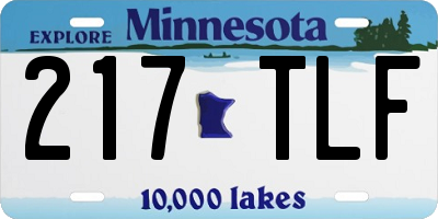 MN license plate 217TLF