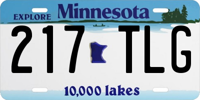 MN license plate 217TLG