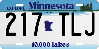 MN license plate 217TLJ