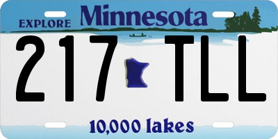 MN license plate 217TLL