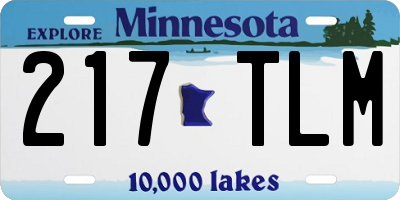 MN license plate 217TLM