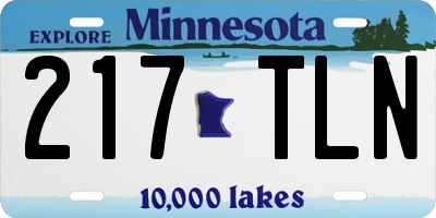 MN license plate 217TLN