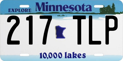 MN license plate 217TLP