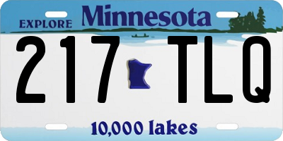 MN license plate 217TLQ