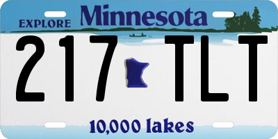 MN license plate 217TLT