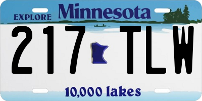 MN license plate 217TLW
