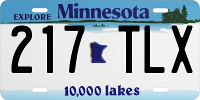 MN license plate 217TLX