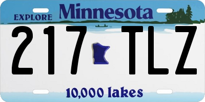 MN license plate 217TLZ
