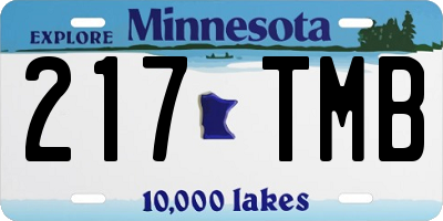 MN license plate 217TMB