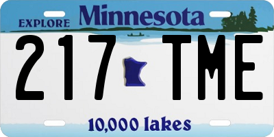 MN license plate 217TME