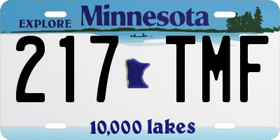 MN license plate 217TMF