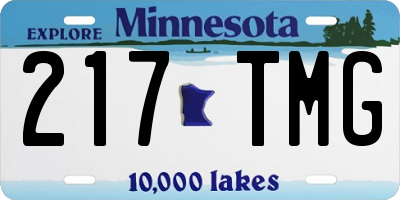 MN license plate 217TMG