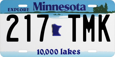 MN license plate 217TMK