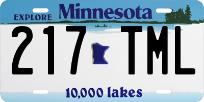 MN license plate 217TML