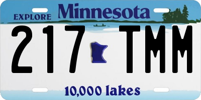 MN license plate 217TMM