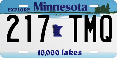 MN license plate 217TMQ