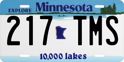 MN license plate 217TMS