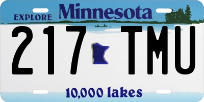 MN license plate 217TMU