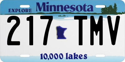 MN license plate 217TMV