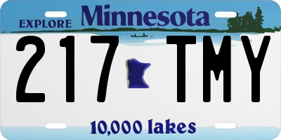 MN license plate 217TMY