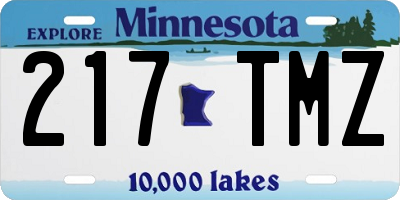 MN license plate 217TMZ