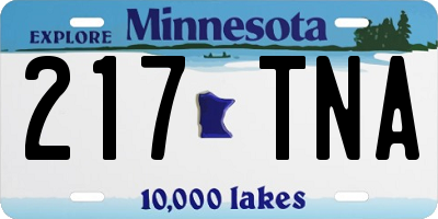 MN license plate 217TNA