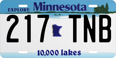 MN license plate 217TNB