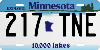 MN license plate 217TNE